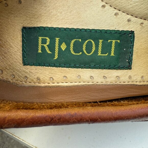 RJ Colt Men's Leather Loafers Slip-On Size 9M Brown - Picture 4 of 8